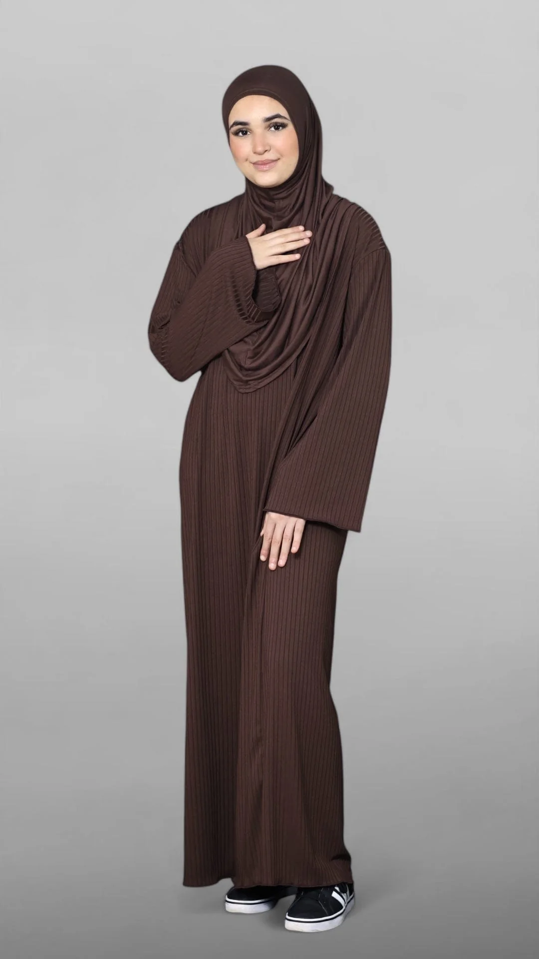 Unika Ripped Abaya (Chocolate) - Image 5